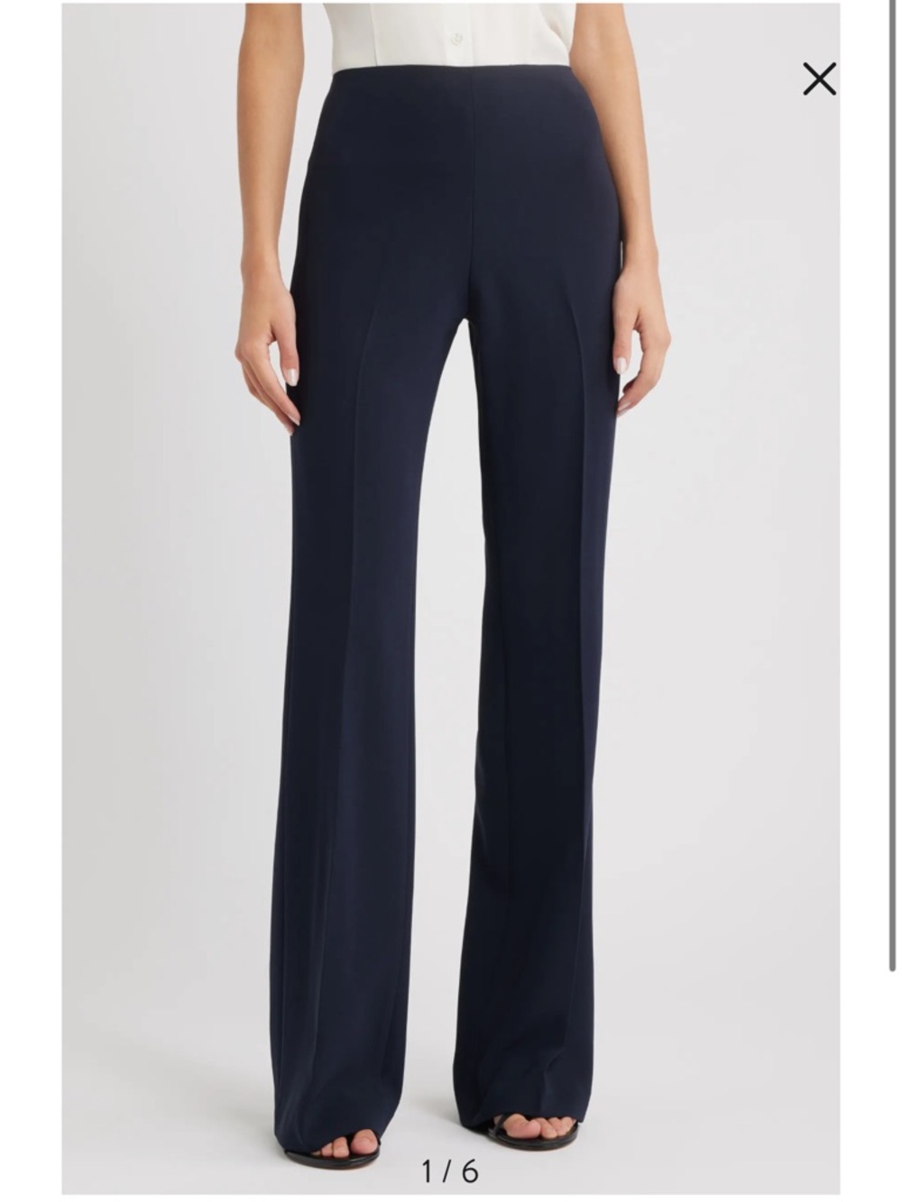 Theory Demitria - Admiral Crepe' Flare Leg Pants - Picture 1 of 14